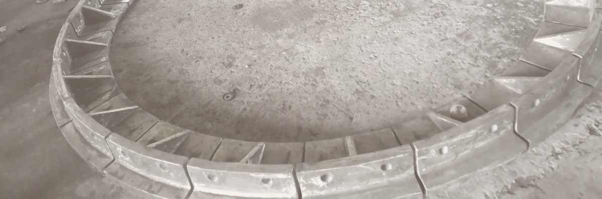 Large segmented ring, at the Ni-Chrome works